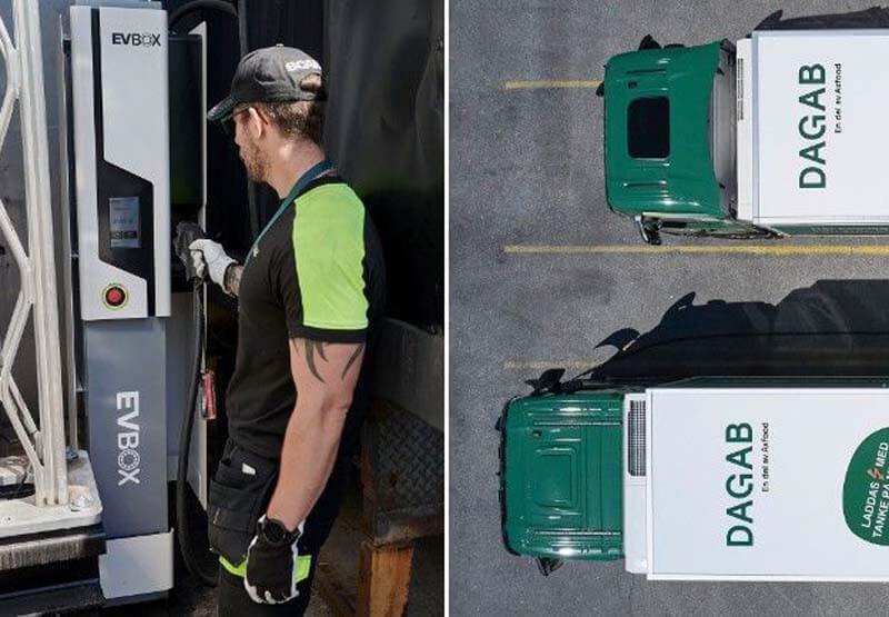 Man using EVBox Ultroniq fast charging station