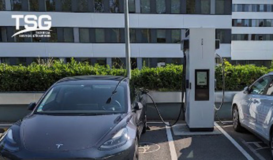 TSG has installed a DC fast charger at their headquarters in Paris, France.